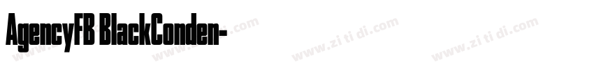 AgencyFB BlackConden字体转换
